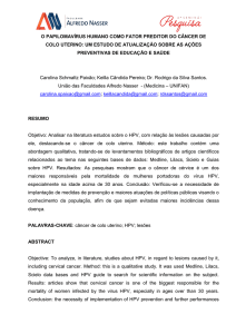 o papilomavírus humano como fator preditor do câncer de