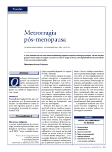Metrorragia pós-menopausa - Revista Portuguesa de Medicina
