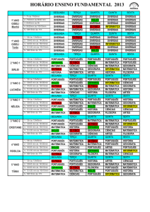 horário ensino fundamental 2013