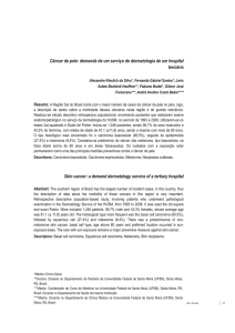 Câncer de pele: demanda de um serviço de dermatologia de um