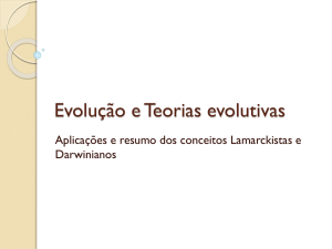 Evolução e Teorias evolutivas
