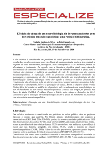 Eficácia da educação em neurofisiologia da dor para pacientes com