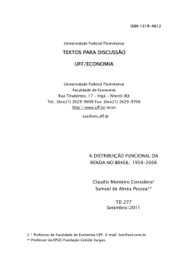 TEXTOS PARA DISCUSSÃO UFF/ECONOMIA