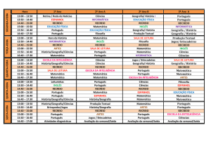 FEIR A Hora 1º Ano 2º Ano A 2º Ano B 3º Ano A 13:00 – 13:50