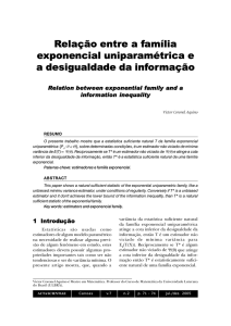 Relação entre a família exponencial uniparamétrica e a