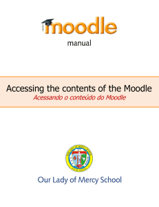 Accessing the contents of the Moodle