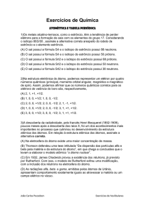 Exercícios de Química