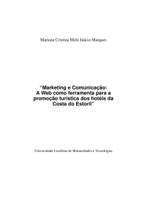 “Marketing e Comunicação: A Web como ferramenta para a