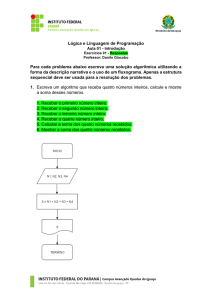 Lógica e Linguagem de Programação Para cada