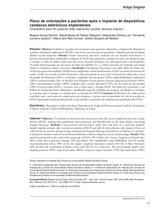Plano de orientações a pacientes após o implante de dispositivos