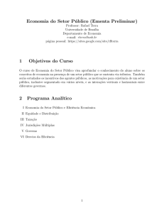 Economia do Setor Público - Departamento de Economia