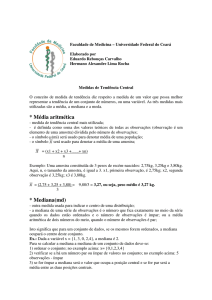 Medidas de Tendência Central - Universidade Federal do Ceará