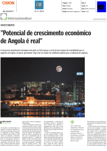 Potencial de crescimento económico de Angola
