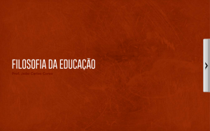 Filosofia da Educação