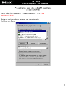 Procedimentos para criar porta LPR no sistema operacional Win9x