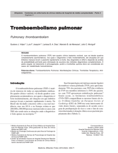 Tromboembolismo pulmonar - Revista Medicina, Ribeirão Preto