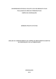 Análise do comportamento de compra de medicamentos isentos de