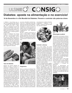 Diabetes: aposte na alimentação e no exercício!