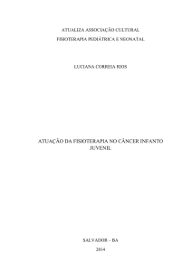 atuação da fisioterapia no câncer infanto juvenil
