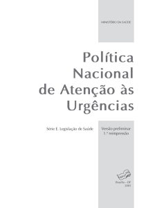 Política Nacional de Atenção às Urgências, 2003