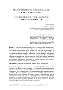 impactos decorrentes da modernização da agricultura brasileira1