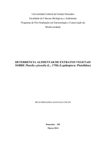 DETERRENCIA ALIMENTAR DE EXTRATOS VEGETAIS SOBRE