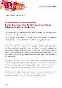 Sonae Sierra premiada com quatro prémios internacionais de
