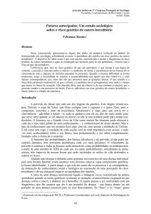 Futuros Antecipados: um estudo sociolgico sobre o risco gentico de