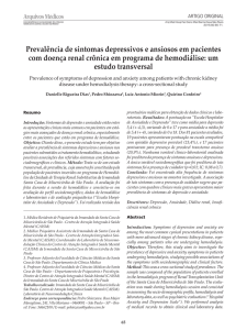 Prevalência de sintomas depressivos e ansiosos em pacientes com