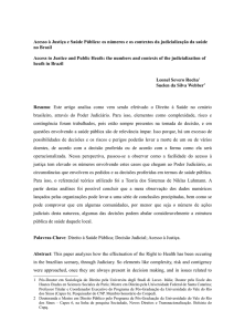 Acesso à Justiça e Saúde Pública: os números e os contextos da