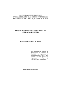 Reação de cultivares e controle da antracnose em - PPGAgro