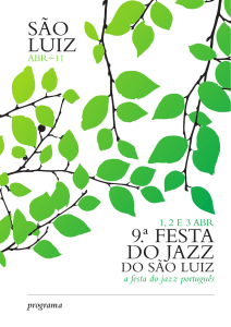 são luiz 9.ª festa do jazz - São Luiz Teatro Municipal