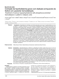 Correção da hipofosfatemia grave com dialisato