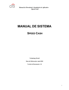 Manual de e Instalação do Speed Cash