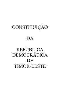 constituição da repùblica democrática de timor-leste