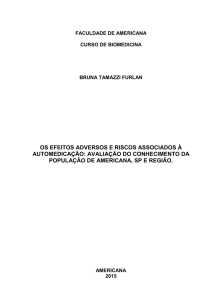 os efeitos adversos e riscos associados à