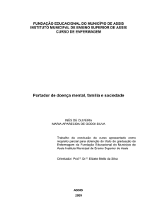 Portador de doença mental, família e sociedade - Fema