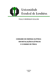 Consumo de energia elétrica em instalações elétricas