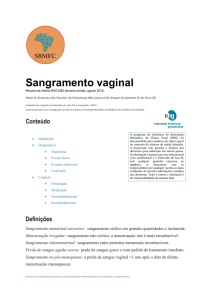 Sangramento vaginal - Sociedade Brasileira de Medicina de Família
