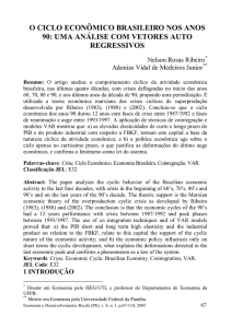 o ciclo econômico brasileiro nos anos 90: uma análise com vetores