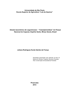 Estudo taxonômico de Leguminosae