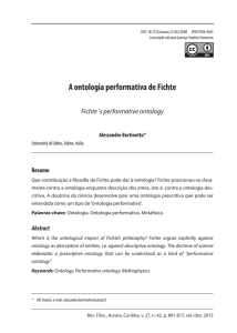 A ontologia performativa de Fichte