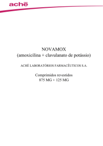 NOVAMOX (amoxicilina + clavulanato de potássio)