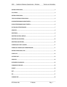GSO – Gestão de Sistemas Operacionais – Windows Técnico em