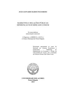 Marketing e relações públicas - Repositório da Universidade dos