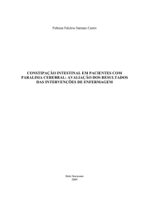 constipação intestinal em pacientes com paralisia cerebral