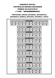 gabarito oficial vestibular seriado mackenzie triênio 2014/2015