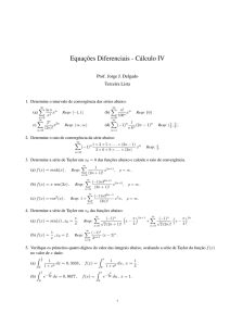 Equações Diferenciais - Cálculo IV