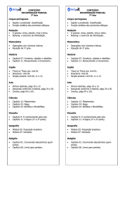 CONTEÚDO RECUPERAÇÃO PARCIAL 7º Ano Língua portuguesa