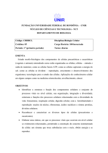Biologia Celular - Universidade Federal de Rondônia